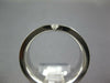 WIDE .36CT DIAMOND 14K WHITE GOLD PRINCESS MATTE & SHINY ANNIVERSARY RING #22431