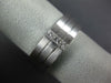 WIDE .36CT DIAMOND 14K WHITE GOLD PRINCESS MATTE & SHINY ANNIVERSARY RING #22431