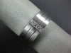 WIDE .36CT DIAMOND 14K WHITE GOLD PRINCESS MATTE & SHINY ANNIVERSARY RING #22431