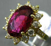 LARGE  6.01CT DIAMOND & AAA PINK TOURMALINE 18KT YELLOW GOLD 3D ANNIVERSARY RING