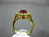 LARGE  6.01CT DIAMOND & AAA PINK TOURMALINE 18KT YELLOW GOLD 3D ANNIVERSARY RING