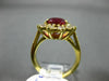 LARGE  6.01CT DIAMOND & AAA PINK TOURMALINE 18KT YELLOW GOLD 3D ANNIVERSARY RING