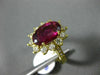 LARGE  6.01CT DIAMOND & AAA PINK TOURMALINE 18KT YELLOW GOLD 3D ANNIVERSARY RING