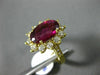 LARGE  6.01CT DIAMOND & AAA PINK TOURMALINE 18KT YELLOW GOLD 3D ANNIVERSARY RING