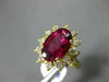 LARGE  6.01CT DIAMOND & AAA PINK TOURMALINE 18KT YELLOW GOLD 3D ANNIVERSARY RING