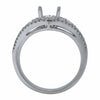 ESTATE WIDE .80CT DIAMOND 18KT WHITE GOLD 3D CLASSIC SEMI MOUNT ENGAGEMENT RING