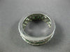 ESTATE WIDE 2.20CT DIAMOND & AAA EMERALD 18KT WHITE GOLD 3 ROW ANNIVERSARY RING