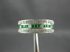 ESTATE WIDE 2.20CT DIAMOND & AAA EMERALD 18KT WHITE GOLD 3 ROW ANNIVERSARY RING