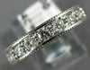 ESTATE .44CT DIAMOND 14KT WHITE GOLD 7 STONE FILIGREE ANNIVERSARY RING #19383