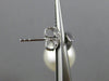 ESTATE .22CT DIAMOND & SOUTH SEA PEARL 18K WHITE GOLD PAVE LEAF HANGING EARRINGS
