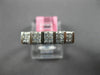 ESTATE WIDE .64CT DIAMOND 18KT WHITE GOLD 3D ROUND & PRINCESS ANNIVERSARY RING