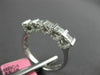 ESTATE WIDE .64CT DIAMOND 18KT WHITE GOLD 3D ROUND & PRINCESS ANNIVERSARY RING