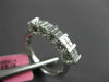 ESTATE WIDE .64CT DIAMOND 18KT WHITE GOLD 3D ROUND & PRINCESS ANNIVERSARY RING