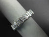 ESTATE WIDE .64CT DIAMOND 18KT WHITE GOLD 3D ROUND & PRINCESS ANNIVERSARY RING
