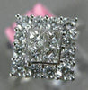 ESTATE WIDE .98CT DIAMOND 18KT WHITE GOLD 3D CLASSIC INVISIBLE ANNIVERSARY RING