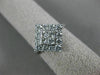 ESTATE WIDE .98CT DIAMOND 18KT WHITE GOLD 3D CLASSIC INVISIBLE ANNIVERSARY RING