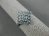 ESTATE WIDE .98CT DIAMOND 18KT WHITE GOLD 3D CLASSIC INVISIBLE ANNIVERSARY RING