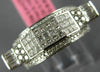 ESTATE WIDE .66CT DIAMOND 18KT WHITE GOLD MULTI SHAPE ELEVATED ANNIVERSARY RING