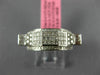 ESTATE WIDE .66CT DIAMOND 18KT WHITE GOLD MULTI SHAPE ELEVATED ANNIVERSARY RING