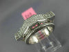 ESTATE WIDE .66CT DIAMOND 18KT WHITE GOLD MULTI SHAPE ELEVATED ANNIVERSARY RING