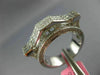 ESTATE WIDE .66CT DIAMOND 18KT WHITE GOLD MULTI SHAPE ELEVATED ANNIVERSARY RING