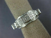 ESTATE WIDE .66CT DIAMOND 18KT WHITE GOLD MULTI SHAPE ELEVATED ANNIVERSARY RING