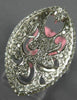 ESTATE LARGE .92CT DIAMOND 18KT WHITE GOLD 3D MARQUISE SHAPE OPEN FILIGREE RING
