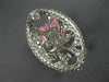 ESTATE LARGE .92CT DIAMOND 18KT WHITE GOLD 3D MARQUISE SHAPE OPEN FILIGREE RING