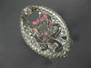 ESTATE LARGE .92CT DIAMOND 18KT WHITE GOLD 3D MARQUISE SHAPE OPEN FILIGREE RING