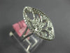 ESTATE LARGE .92CT DIAMOND 18KT WHITE GOLD 3D MARQUISE SHAPE OPEN FILIGREE RING