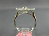 ESTATE LARGE .92CT DIAMOND 18KT WHITE GOLD 3D MARQUISE SHAPE OPEN FILIGREE RING