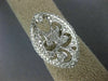ESTATE LARGE .92CT DIAMOND 18KT WHITE GOLD 3D MARQUISE SHAPE OPEN FILIGREE RING