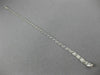 ESTATE LONG 14KT WHITE GOLD CLASSIC DIAMOND CUT LOBSTER LOCK BRACELET 3mm #24154