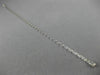 ESTATE LONG 14KT WHITE GOLD CLASSIC DIAMOND CUT LOBSTER LOCK BRACELET 3mm #24154