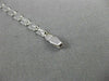 ESTATE LONG 14KT WHITE GOLD CLASSIC DIAMOND CUT LOBSTER LOCK BRACELET 3mm #24154