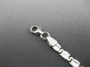 ESTATE LONG 14KT WHITE GOLD CLASSIC DIAMOND CUT LOBSTER LOCK BRACELET 3mm #24154