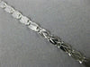 ESTATE LONG 14KT WHITE GOLD CLASSIC DIAMOND CUT LOBSTER LOCK BRACELET 3mm #24154