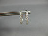 ESTATE .29CT DIAMOND 18KT WHITE GOLD 3D CLASSIC ROUND 2mm OVAL HUGGIE EARRINGS