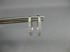 ESTATE .29CT DIAMOND 18KT WHITE GOLD 3D CLASSIC ROUND 2mm OVAL HUGGIE EARRINGS