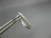 ESTATE .29CT DIAMOND 18KT WHITE GOLD 3D CLASSIC ROUND 2mm OVAL HUGGIE EARRINGS