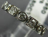 ESTATE .80CT DIAMOND 14KT WHITE GOLD 3D WEDDING ANNIVERSARY ETERNITY RING #18634