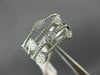 ESTATE WIDE .52CT DIAMOND 14KT WHITE GOLD 3D MULTI ROW ROPE ANNIVERSARY RING