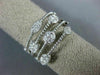 ESTATE WIDE .52CT DIAMOND 14KT WHITE GOLD 3D MULTI ROW ROPE ANNIVERSARY RING