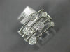 ESTATE WIDE .52CT DIAMOND 14KT WHITE GOLD 3D MULTI ROW ROPE ANNIVERSARY RING