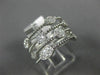 ESTATE WIDE .52CT DIAMOND 14KT WHITE GOLD 3D MULTI ROW ROPE ANNIVERSARY RING