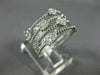 ESTATE WIDE .52CT DIAMOND 14KT WHITE GOLD 3D MULTI ROW ROPE ANNIVERSARY RING