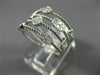 ESTATE WIDE .52CT DIAMOND 14KT WHITE GOLD 3D MULTI ROW ROPE ANNIVERSARY RING