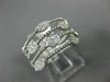 ESTATE WIDE .52CT DIAMOND 14KT WHITE GOLD 3D MULTI ROW ROPE ANNIVERSARY RING