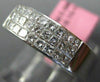 ESTATE WIDE .68CT DIAMOND 18KT WHITE GOLD 3D PRINCESS INVISIBLE ANNIVERSARY RING