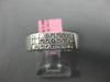 ESTATE WIDE .68CT DIAMOND 18KT WHITE GOLD 3D PRINCESS INVISIBLE ANNIVERSARY RING